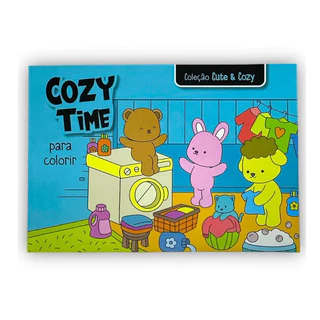 Livro de Colorir e Relaxar Infantil Cute e Cozy Bobbie Goods Capa Flexível Cor Azul Na Promoção em Oferta na Shopee
