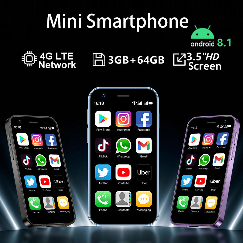 Mini Telefone Android De 3.5 Polegadas XS16 | Memória Dual SIM 4G 3 ...