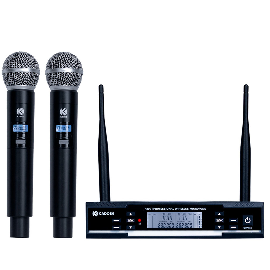 Microfone Sem Fio Kadosh Duplo K392m Para Igreja E Palco Preto | Shopee ...