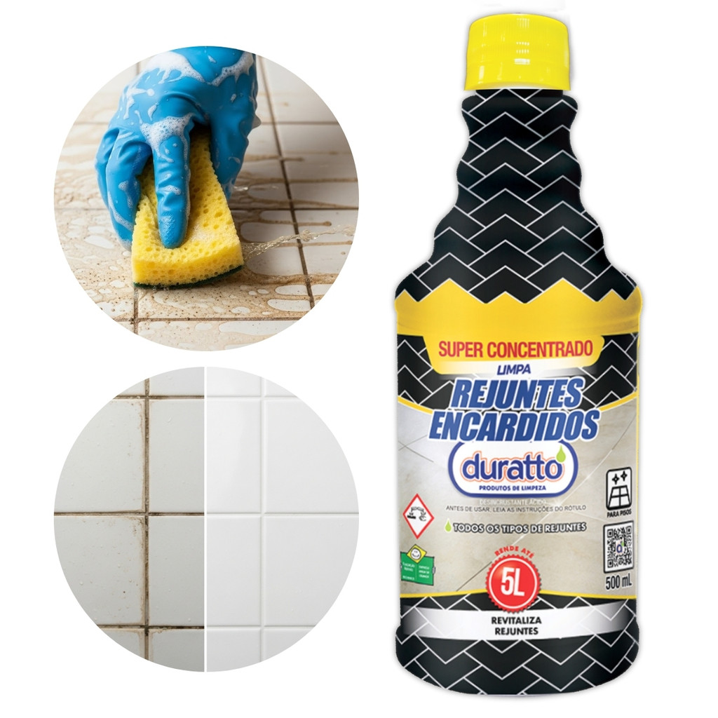 Limpa Rejunte Concentrado Encardido Azulejo box Parede Desincrustante ...