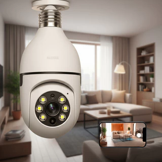 Câmera de Espiã Visão Noturna Panorâmica Rotativa 360 Wifi em Oferta na Shopee