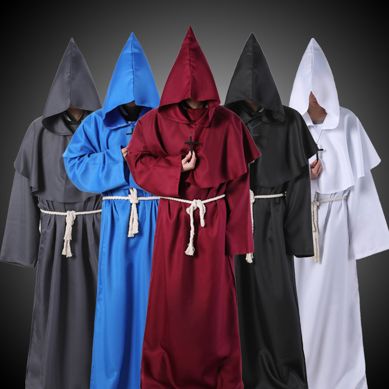 Santo Festival cosplay antigo Medieval monge traje monge Robe ...