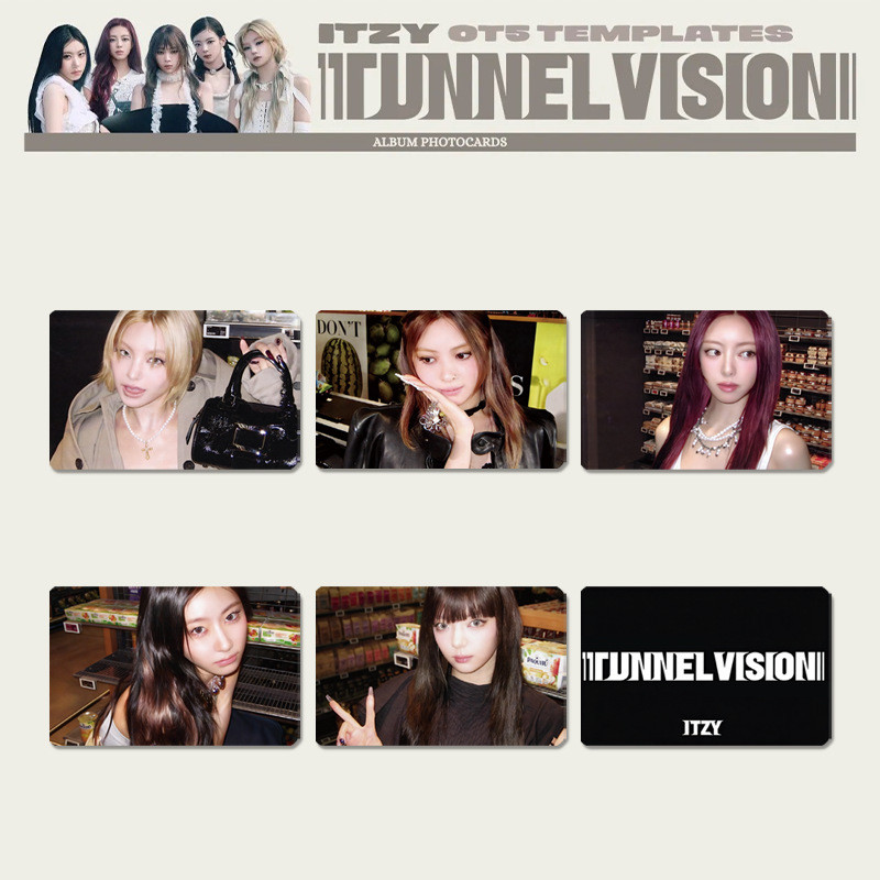 2-7 Unidades/Conjunto ITZY TUNNEL VISION Álbum Lomo Card Meninas