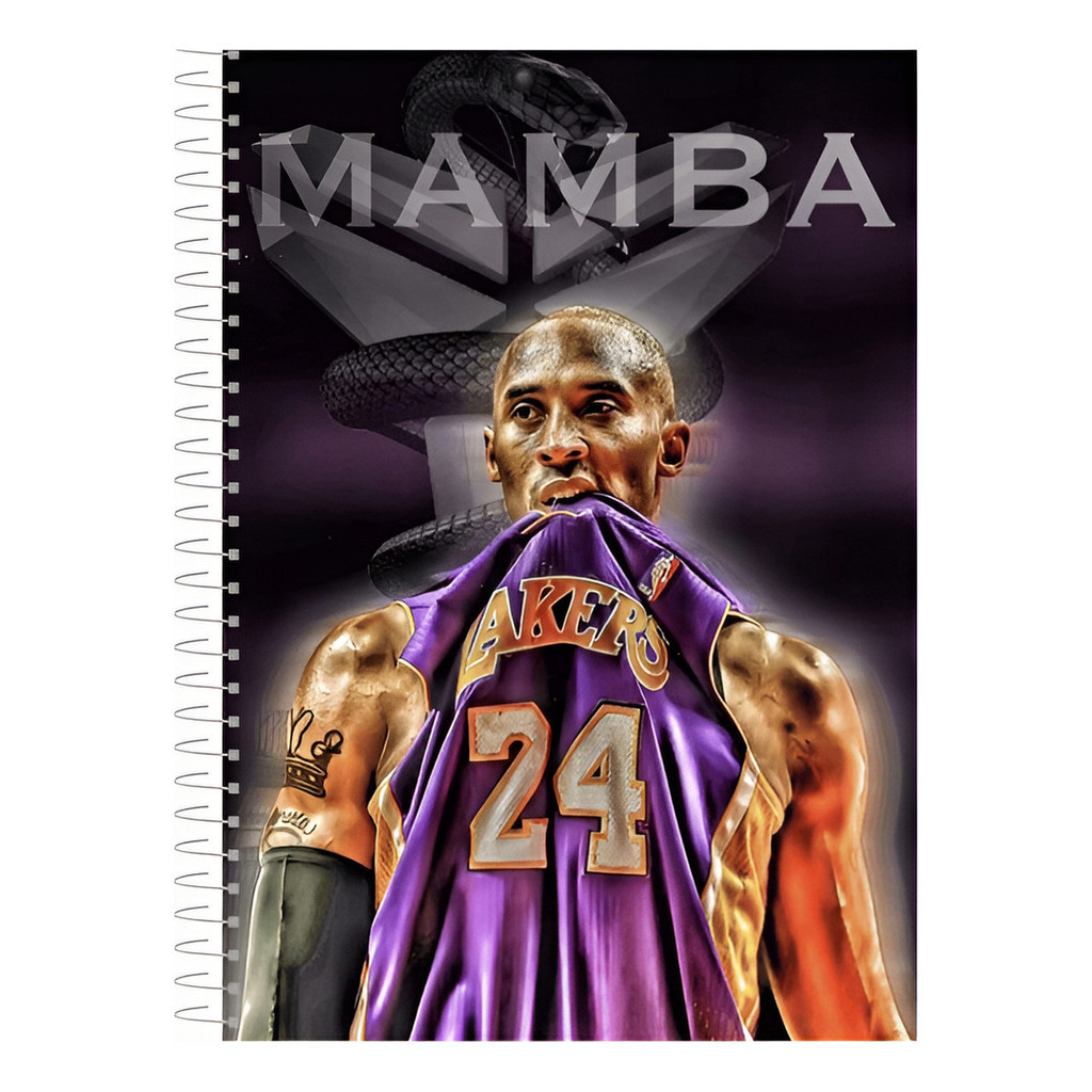 Caderno Kobe Bryant Escolar 10 Matérias 160 Folhas Capa | Shopee Brasil