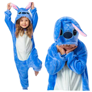 Pijama Infantil De Pelúcia Em Peça Única, Saco De Dormir Stitch Adequado Para Meninos E Meninas em Oferta na Shopee