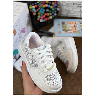 Tênis Branco Menino Menina Bobie Goods de Pintar Novidade Na Loja Promoção de Lançamento