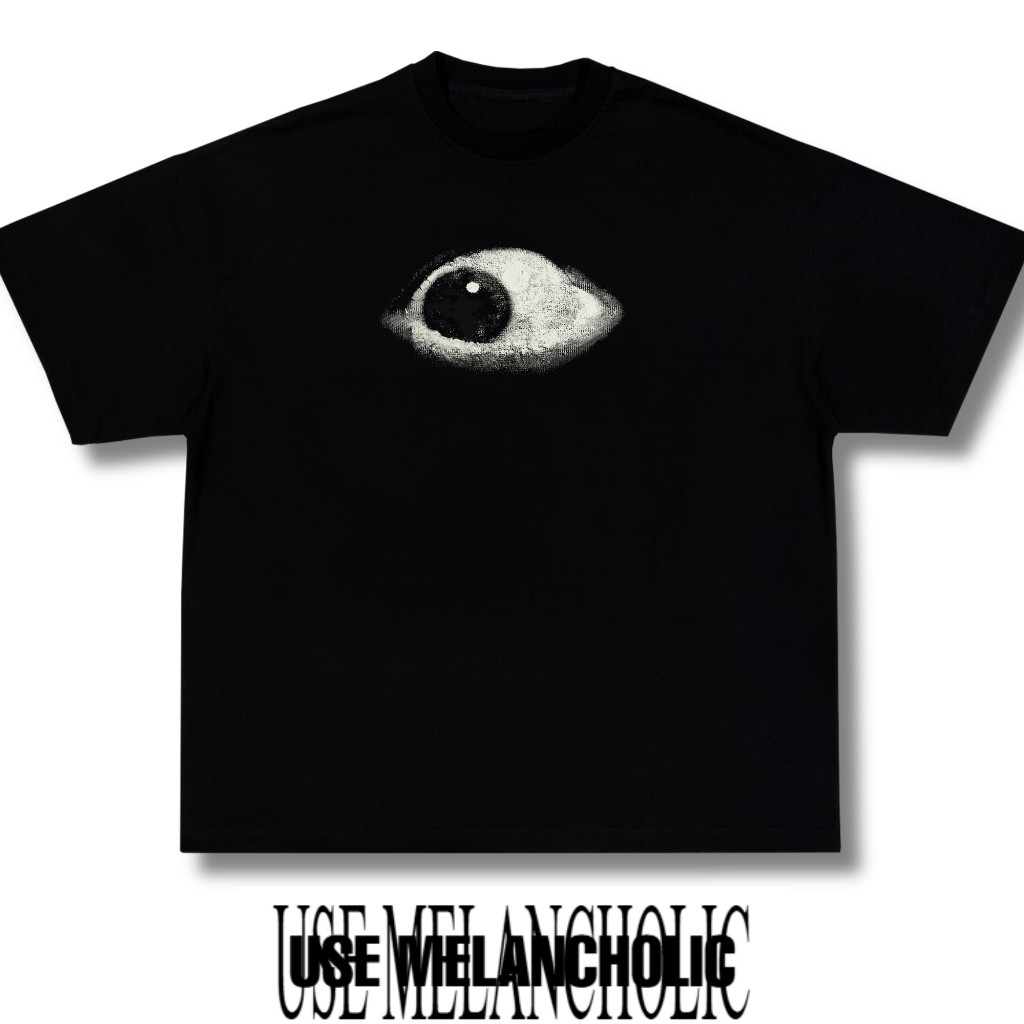 MELANCHOLIC Camiseta Opiumcore "scoptophobia" Oversized Streetwear Alta qualidade.