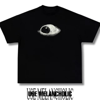MELANCHOLIC Camiseta Opiumcore "scoptophobia" Oversized Streetwear Alta qualidade.