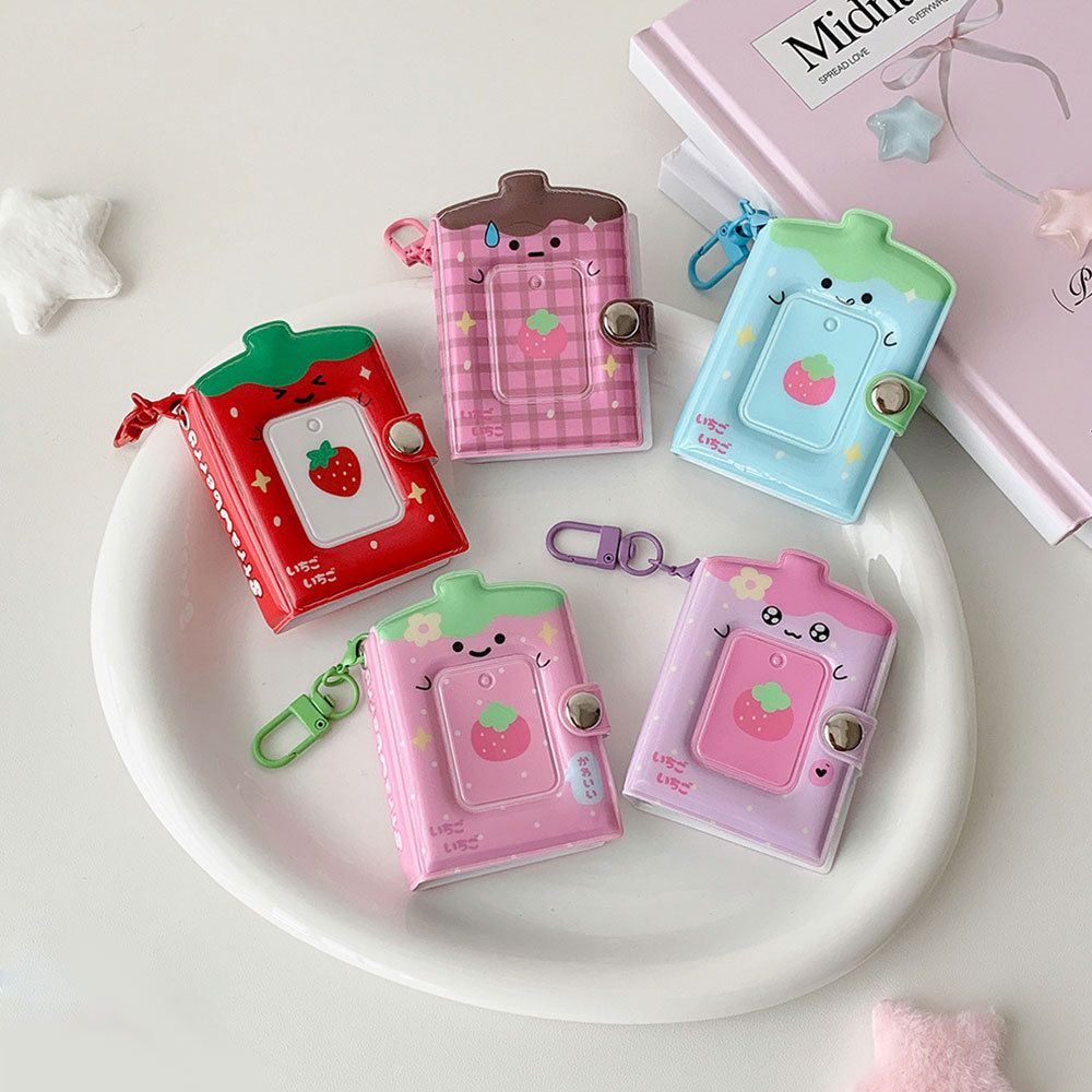 Mini Álbum De Armazenamento De Fotos Chaveiro Porta-Cartões De 2 ...