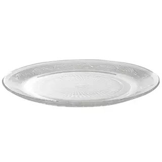 Prato Raso 25,3X2Cm Vidro Emily em Oferta na Shopee
