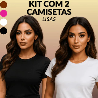 Camiseta T-shirt Babylook Feminina 2 Unidades
