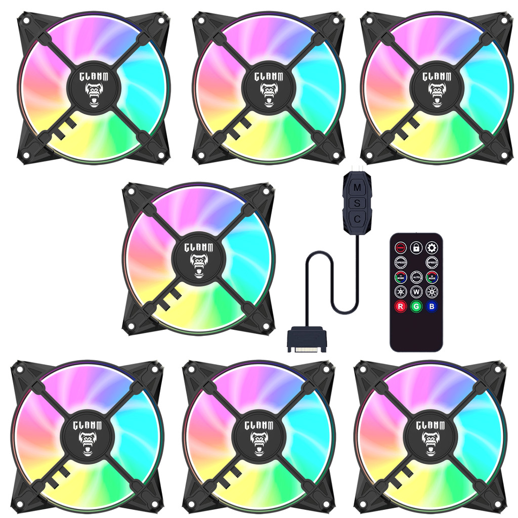 Kit 7 COOLER FAN Gamer EURUS ARGB 120mm + Controladora CLANM | Shopee ...