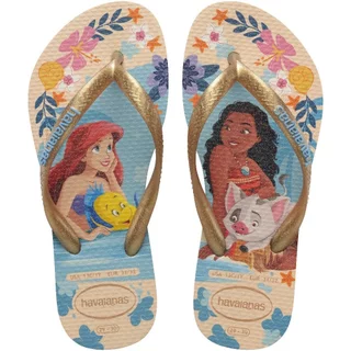 Havaianas Kids Slim Princess Bege Palha em Oferta na Shopee