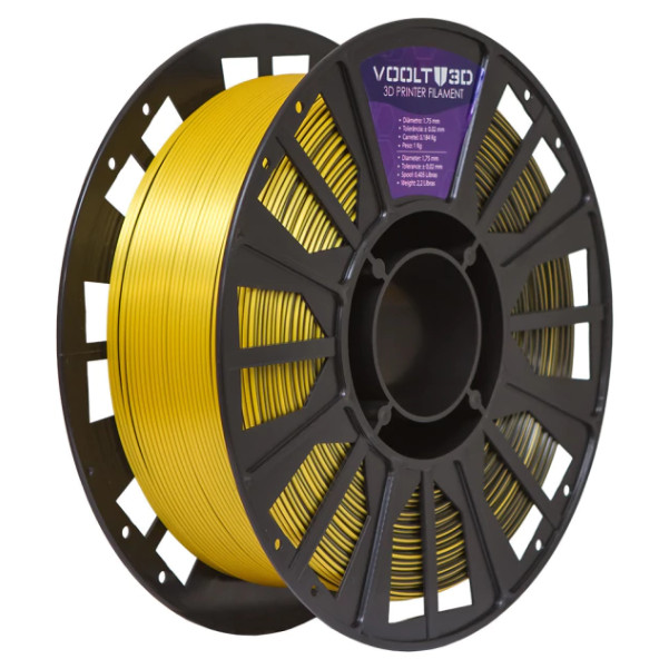 Filamento Voolt PLA Duo Color Shadow Dourado e Preto V-Silk - 1kg ...