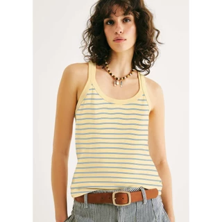 Regata Feminina Nadador Fio Tinto Listrada em Oferta na Shopee