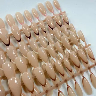 Tip Soft Gel Almond Nude Francesinha C/150 Helen Color em Oferta na Shopee