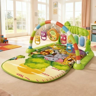 Tapete de Atividades verde Infantil com Piano Musical e Arcos – Brinquedo Educativo para Bebês +18 Meses marisa em Oferta na Shopee