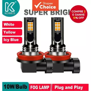 2 Pçs Carro Super Brilhante CSP LED Lâmpada De Nevoeiro H1/H3/H4/H7/H8/H9/H10/H11/9005 HB3/9006 HB4 Ponto Do Auto em Oferta na Shopee