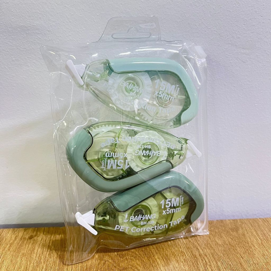 Kit Triplo Fita Corretiva 15m – Cores Verde e Roxo 