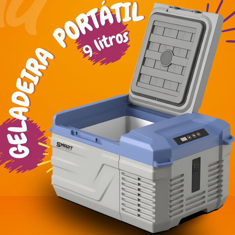 Geladeira Portátil 9 Litros Para Caminhão Carro Barco MOTORHOME 12/24v 110/220V