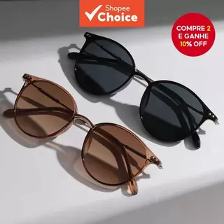 Óculos De Sol Redondos Retrô Para Homens E Mulheres , Proteção UV400 Esportes Ao Ar Livre em Oferta na Shopee
