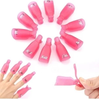 Kit 10 Dedeira Para Unhas Remoção De Gel Acrigel Fibra Clip em Oferta na Shopee