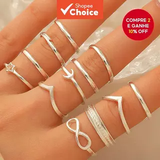 Minimalista Lua Estrela Empilhável Anéis De Aço Inoxidável Para Mulheres Simples Delicado Conjunto De Jóias Presente