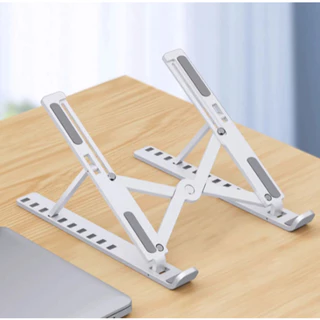 Suporte Base para Notebook/Tablet – Plástico Dobrável e Portátil 7 Níveis de Ajuste