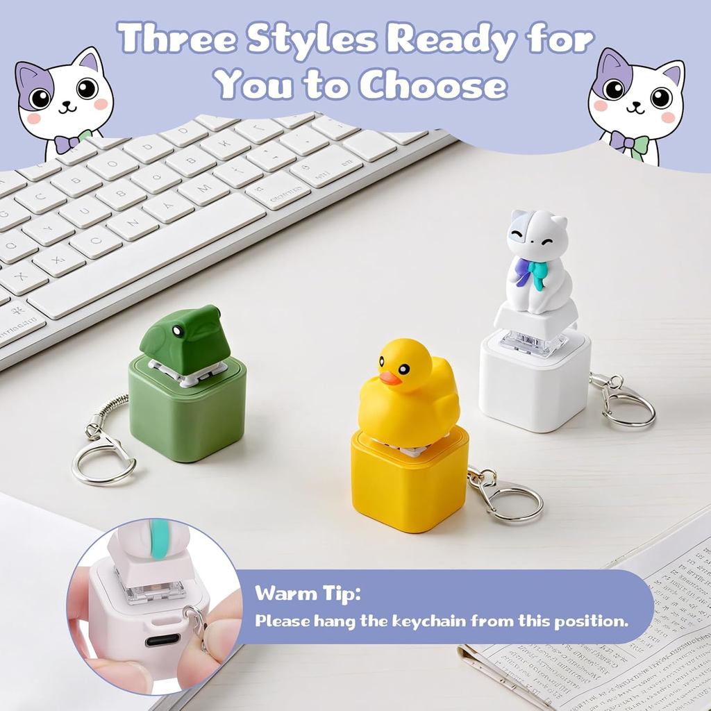 Quacking Duck Croking Frog Keyboard Fidget Toys Para Adultos Clicker ...