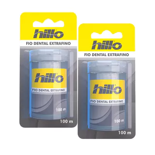 Kit 2 Fio Dental Hillo Extra Fino 100m em Oferta na Shopee
