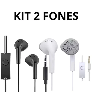 KIT 2  Fones de ouvido para celular entrada de 3.5mm c550 em Oferta na Shopee
