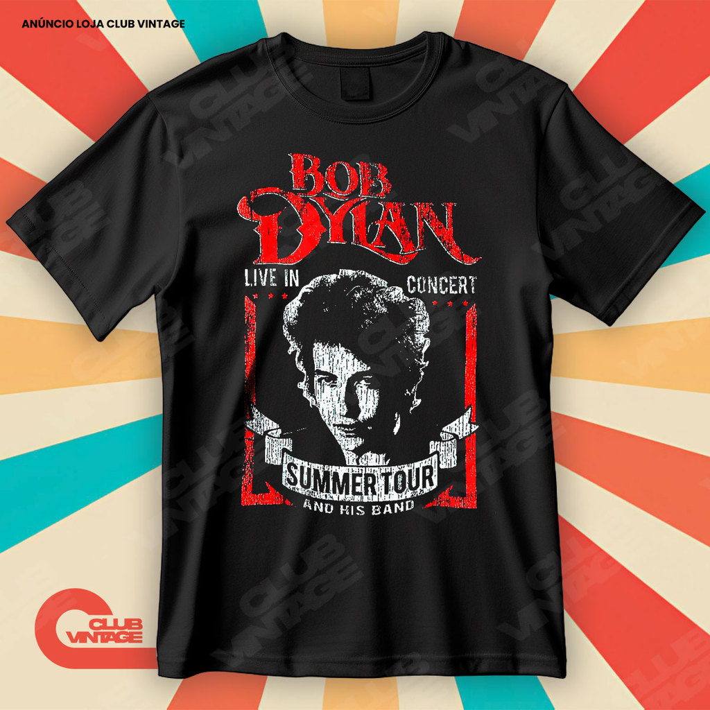 Camiseta Bob Dylan Folk Rock Blusa Camisa 100% Algodão | Shopee Brasil