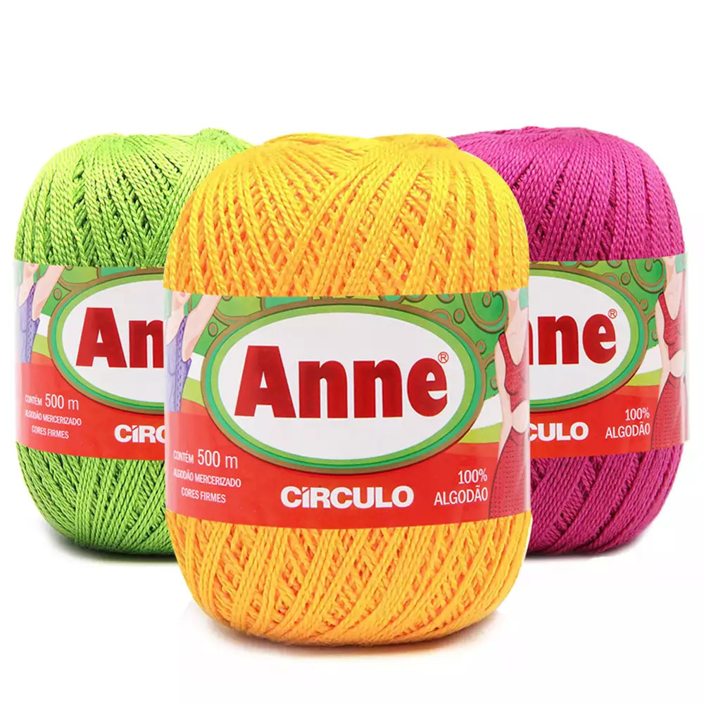 ANNE 500 CIRCULO - KIT COM 3 NOVELOS | Shopee Brasil