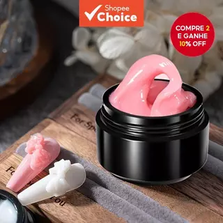 Novo Gel de Extensão de Unha Sólido Não Adesivo de 10 ml, Cor Nude Rosa, Gel de Cola para Strass, Fácil de Operar. em Oferta na Shopee