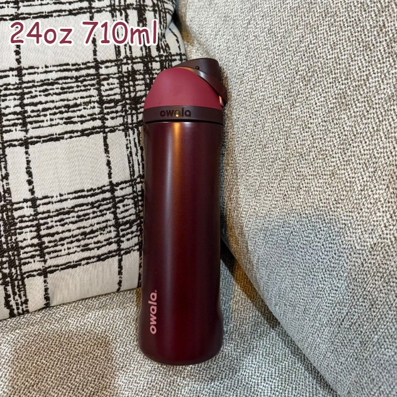 Garrafa De Água Isolada De Aço Inoxidável Owala FreeSip Com Canudo
