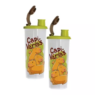 Kit 2 Copos Infantis Tupperware com Bico Capivaras 470ml em Oferta na Shopee