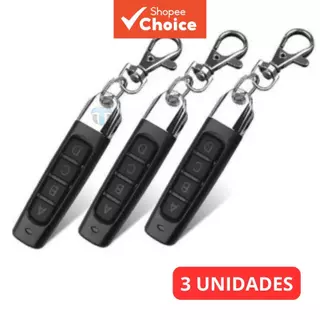  Kit com 3 Controles Remotos 433MHz para Portão Eletrônico | Bateria Inclusa | Alta Compatibilidade com PPA Garen