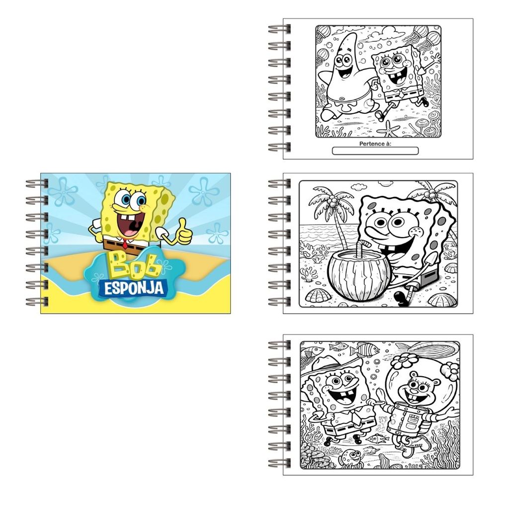 Livro de Colorir - Coleção Colorindo Bob Esponja 180g | Shopee Brasil