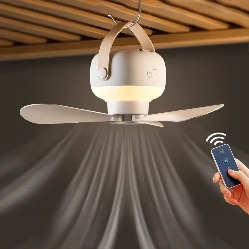 mini Ventilador De Teto Sem Fio Portátil USB Com Controle Remoto ...