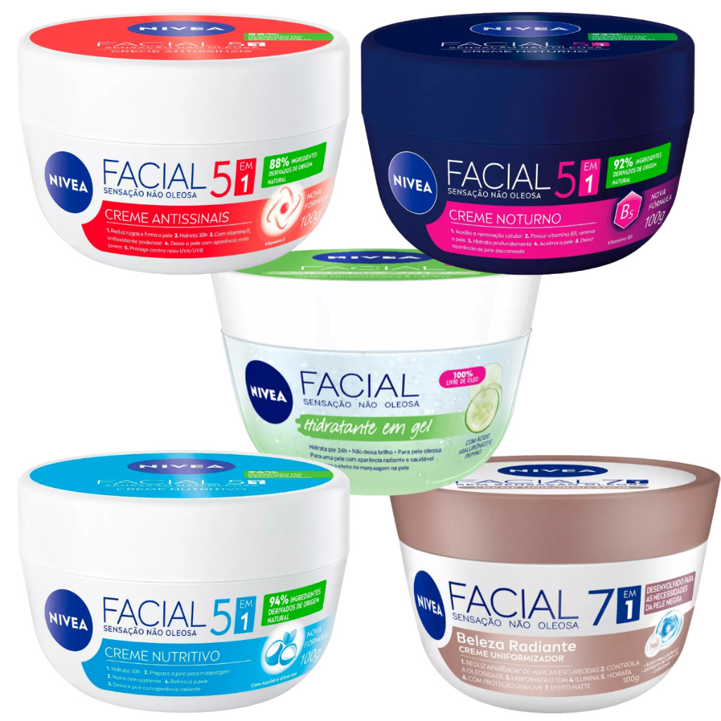 Creme Facial Nivea 5 em 1 100g | Shopee Brasil