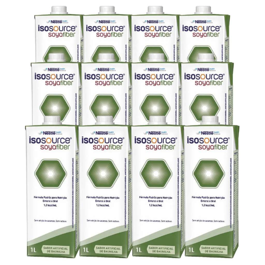 Isosource Soya Fiber Tetra 1L Kit 12 unidades - (Nestle) | Shopee Brasil