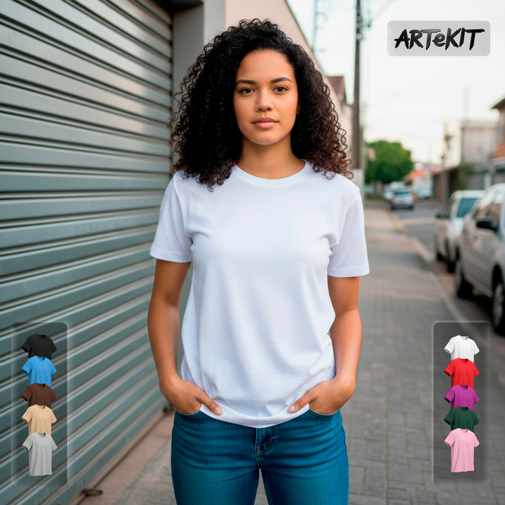 Camiseta Branca Feminina Básica Lisa algodão, Camiseta Branca Básica ...