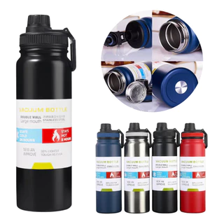 Garrafa Térmica 800ml Água Squeeze Inox Academia Com Alça