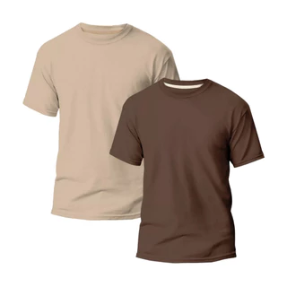 Kit 2 Camisetas Básicas Streetwear Slim Camisa T-Shirt Masculina Promoção Algodão Opções de Cores