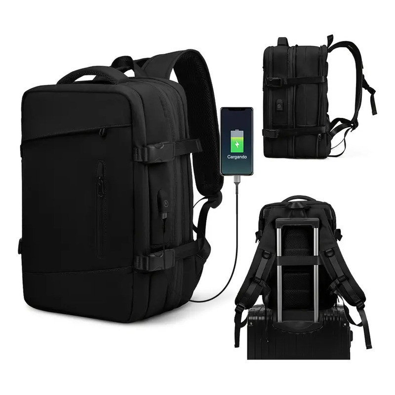 Mochila Viagem Feminina Masculinas Multifuncional Reforçada Impermeável Expansível Notebook Mochila