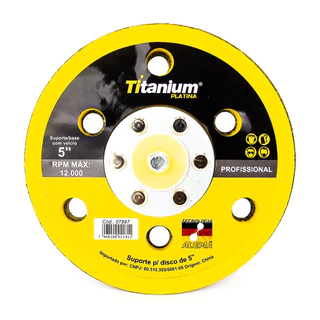 Suporte de Disco Lixa Velcro 5" (125mm) para Esmerilhadeira – Titanium Platina em Oferta na Shopee