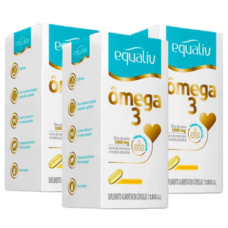 Kit 3 Suplemento Ômega 3 180 Cápsulas - Equaliv