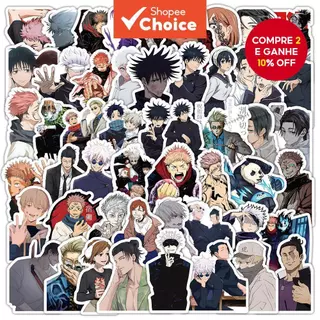 100 Pcs Jujutsu Kaisen Adesivos-Itadori Yuji , Gojo Satoru E Okkotsu Yuta Graffiti Decalques Para Bagagem , Capa De Tele em Oferta na Shopee
