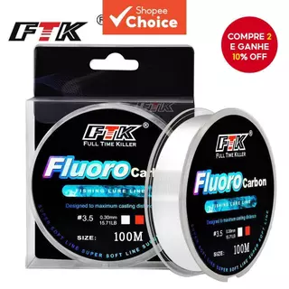 Líder Revestido De Fluorocarbono 100M-Linha De Afundamento De Fibra De Carbono 4.1-34.3LB Para Pesca De Carpa em Oferta na Shopee