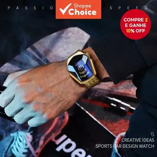 Relógio De Quartzo À Prova D'água Para Homens De Tendência Transfronteiriça De Grande Personalidade De Motocicleta em Oferta na Shopee